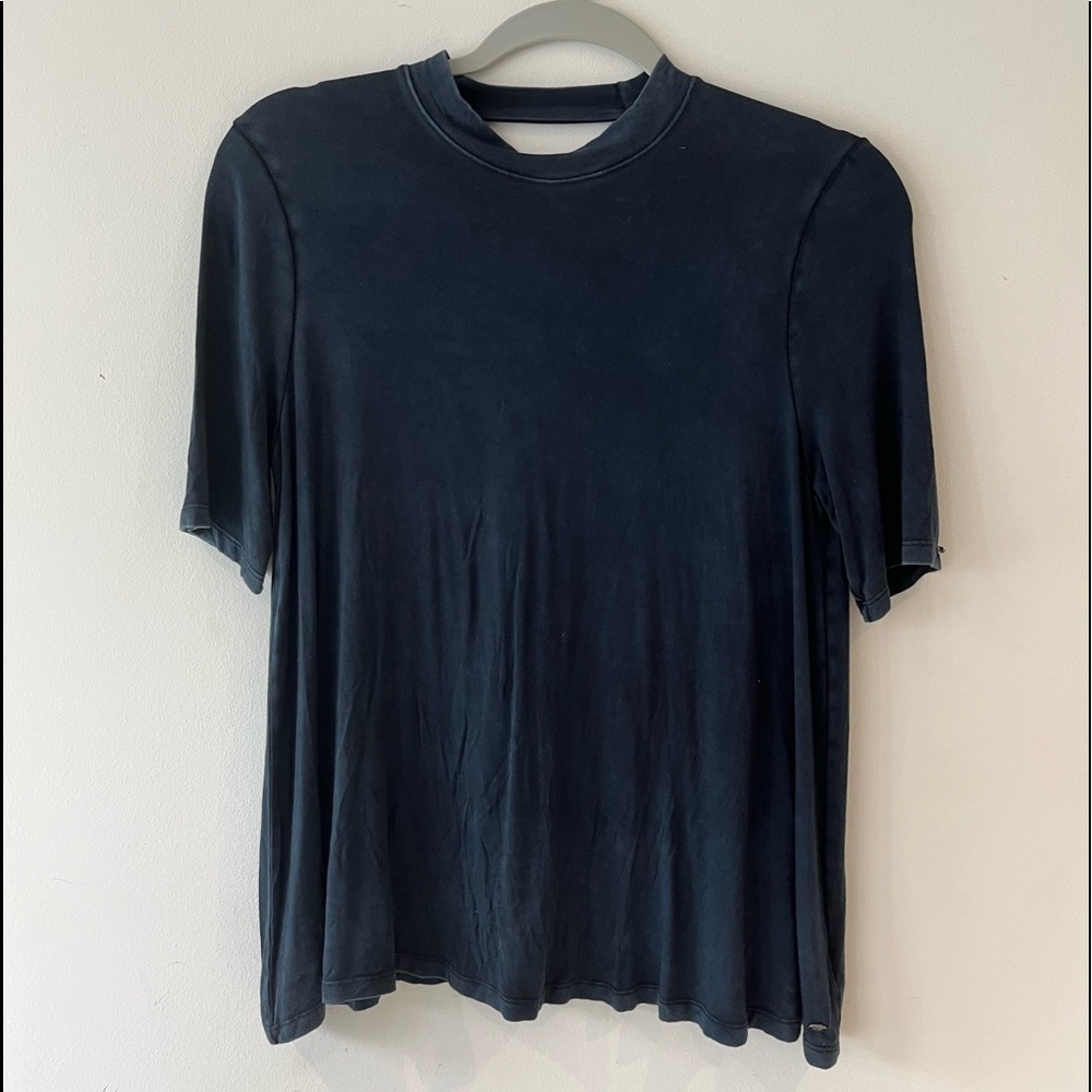 Navy blue collared tshirt!